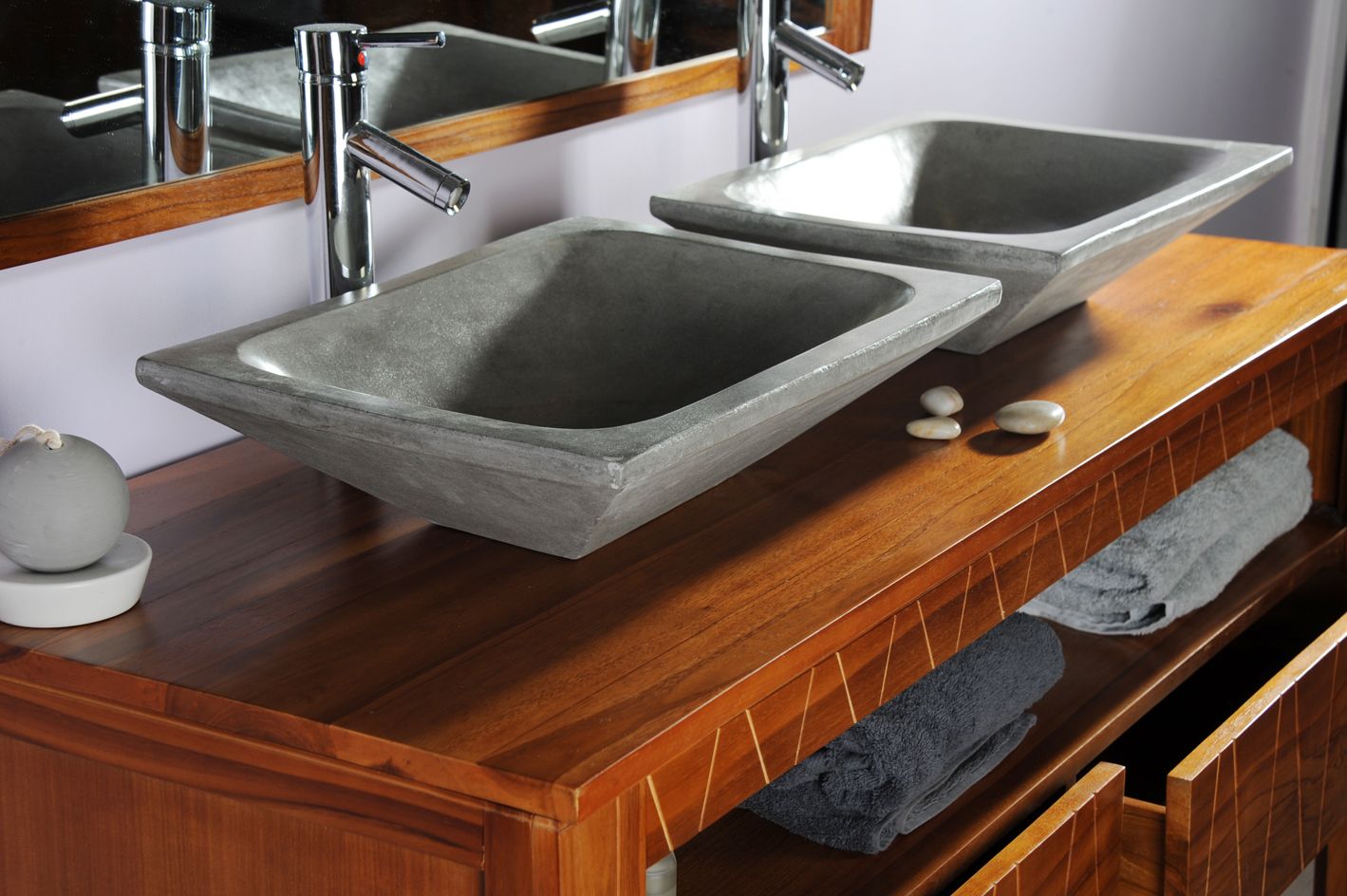 Meuble De Salle De Bain En Teck 140 Borneo