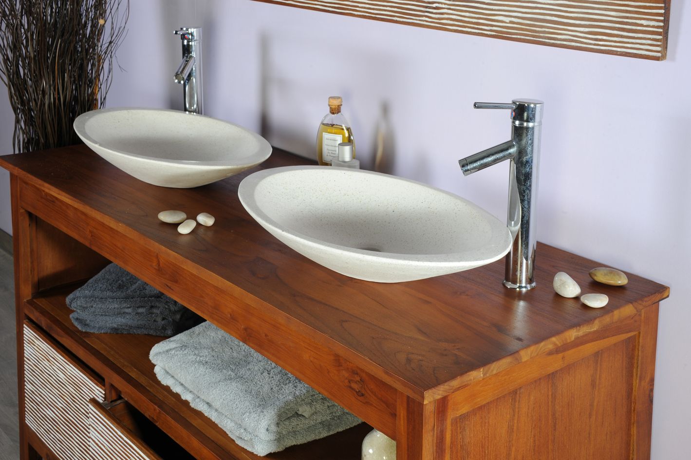Meuble Teck Salle De Bain 140 New Savanah Ensemble